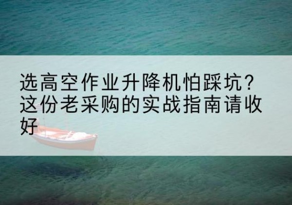泰来高空作业升降机厂家推荐-选高空作业升降机怕踩坑？这份老采购的实战指南请收好